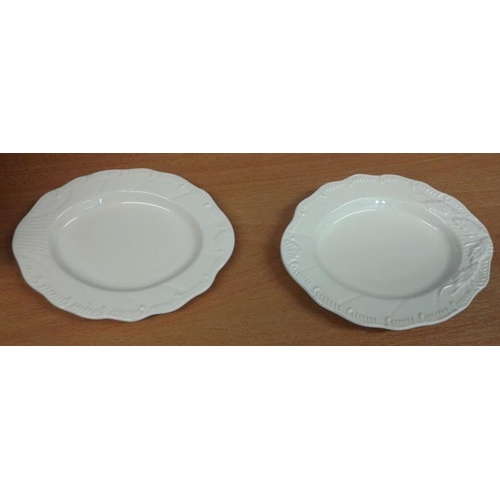 438 - Four Pieces of Creamware to include Basket and Plate and a Dish and Plate