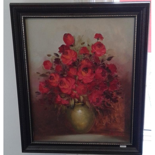 446 - Signed OOC - 'Still Life - Flowers' - Overall c. 19.5 x 23.5ins