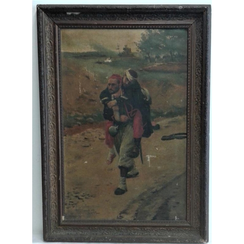 488 - French Foreign Legion Painting (P. Grolleton 93 copied 98 AHMcL) - 21 x 29ins