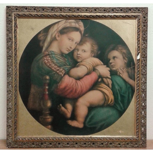 501 - Large Gilt Framed Religious Picture - c. 35 x 35ins