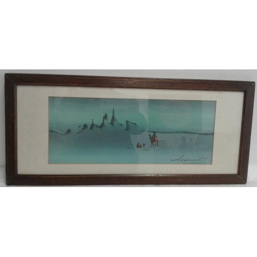 507 - Pair of Framed Prints - 'Desert Scenes' - Overall c. 21 x 9.5ins