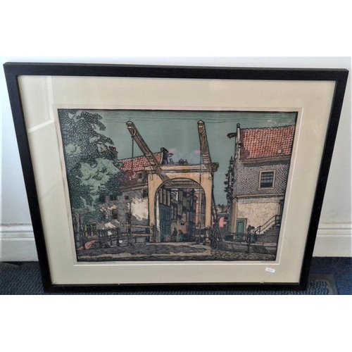 510 - Framed Dutch Print by William Wouters - Overall c. 26 x 22ins