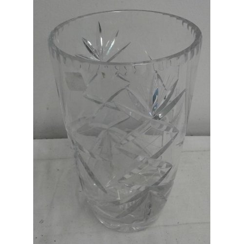 578 - Crystal Vase - c. 10ins tall