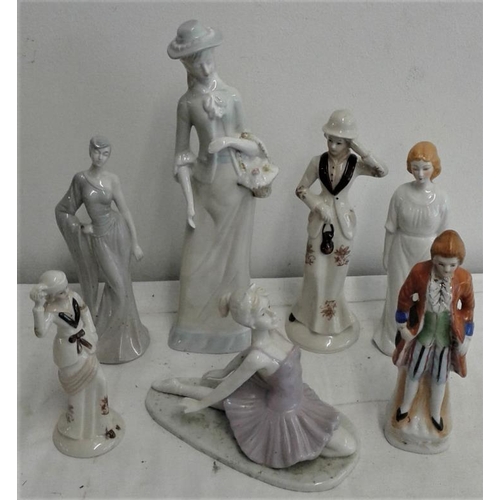 593 - Collection of Seven Lady Figurines