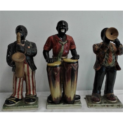 625 - Set of Three Jazz Musician Figures, c.12in tall each