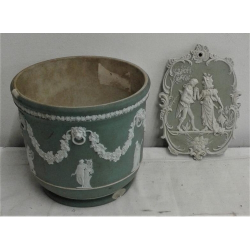 629 - Wedgwood Plant Holder and Wall Plaque