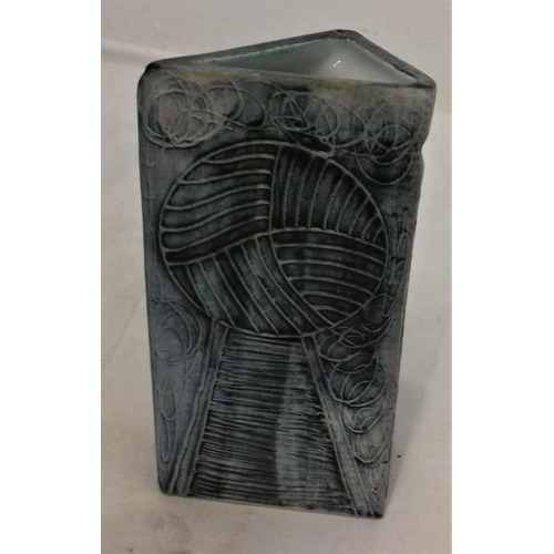 633 - Troika faceted Vase.(Not on Register of Designs) Alison Brigden