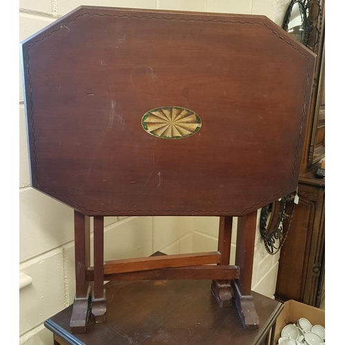 679 - Late Edwardian Inlaid Mahogany Tilt Top Occasional Table, c.25in wide, 20in tall