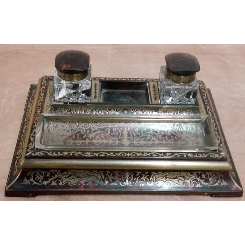 684 - Ormolu Desk Stand with Two Inkwells