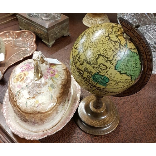 705 - Victorian Cheese Dish and a Small Globe
