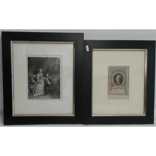 718 - Two Framed Prints - 'Elmire & Tartuffe' and 'Pierre Augustin' and Framed Theatre Royal Programme