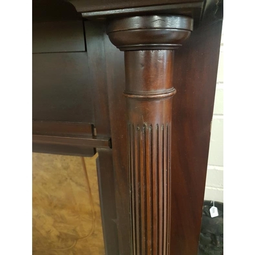 487 - Large Edwardian Mahogany Fire Surround, c.66in wide, 52in tall
