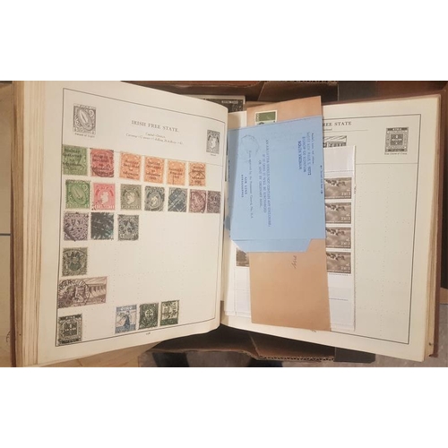 8 - Stamp Album and a Box of Various Postage Stamps