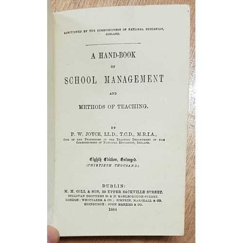 47 - 'A Handbook of School Management and Methods of Teaching' by P. W. Joyce. Gill. 1884. Excellent insi... 