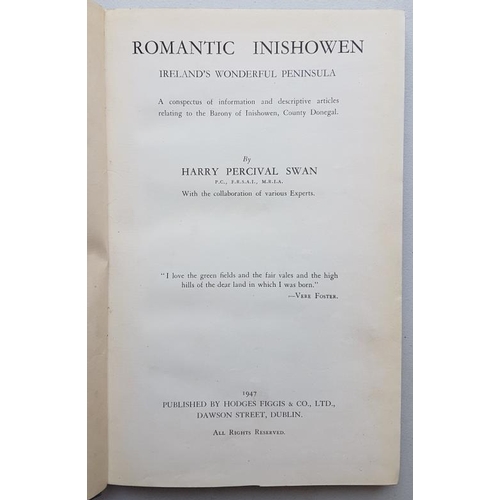 80 - 'Romantic Inishowen - Ireland's Wonderful Peninsula' Harry Percival Swan, 1st edition (signed) Hodge... 