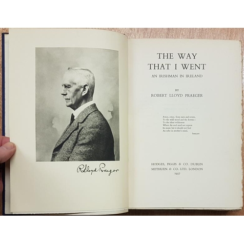 83 - 'The Way That I Went' by Robert Lloyd Praeger. 1937. Lovely copy of first edition.