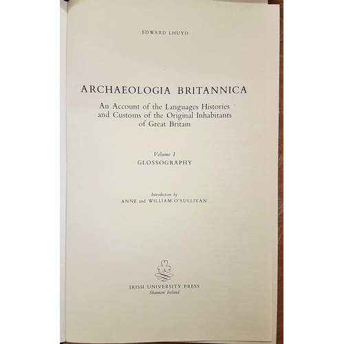 92 - 'Archaelogica Britannica'  Vol 1, Edward Lhuyd, Irish University Press 1971