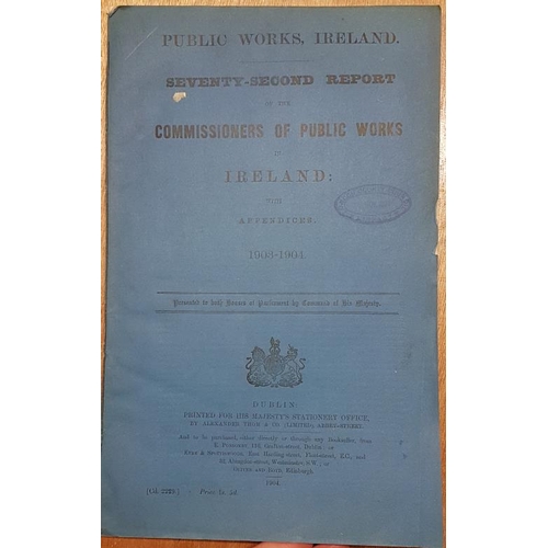 118 - Report of Public Works in Ireland with Appendices 1903-04. large format wrappers. Plans of Boyle Abb... 