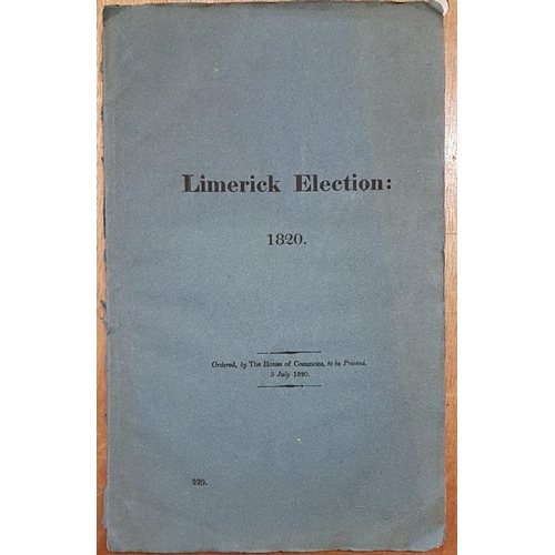 119 - Limerick Election: 1820. Large format original printed wrappers. The Recorder of Limerick County was... 