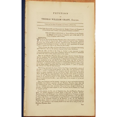 629 - Petition of Thomas William Grady, Esq. in Matter of Complaint against the Hon. Wyndham Quin, a membe... 