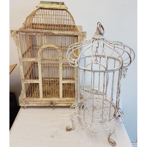 71 - Wooden Birdcage and a Metal Work Bird Cage (2)