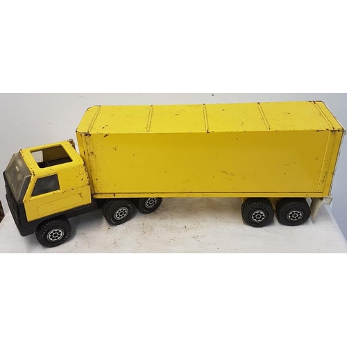 112 - 'Tonka' Model of Articulated Lorry and Two Helmets