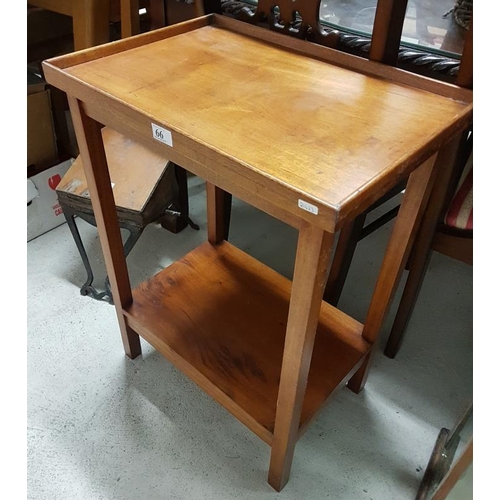 66 - Two Tier Teak Occasional Table, c.22in wide, 29.5in tall