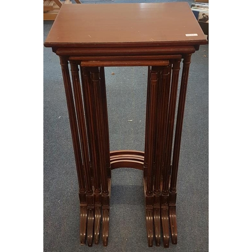 623 - Reproduction Mahogany Nest of Four Tables, c.28in tall