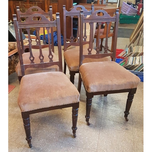 629 - Set of Four 1920's Mahogany Dining Chairs