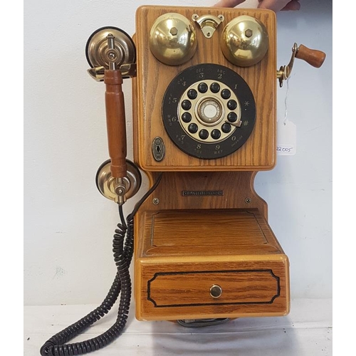 634 - Vintage Style Modern Wall Mounted Telephone, c.17in tall