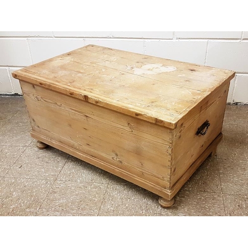 635 - Victorian Pine Blanket Box, c.40 x 24.5 x 20in