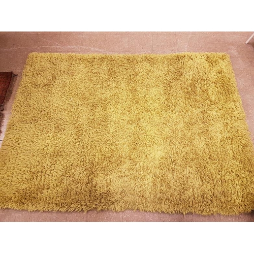 642 - Green (Chartreuse) Silk Rug - 8ft 10ins x 5ft 9ins