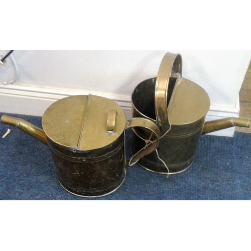 645 - Two Brass Watering Cans