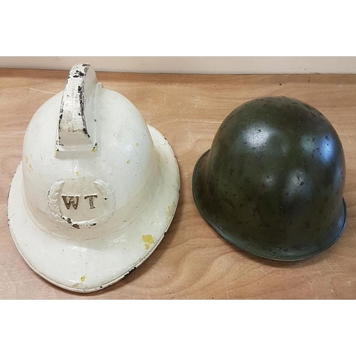 652 - Fireman Chief Helmet, & Army WW Service Helmet