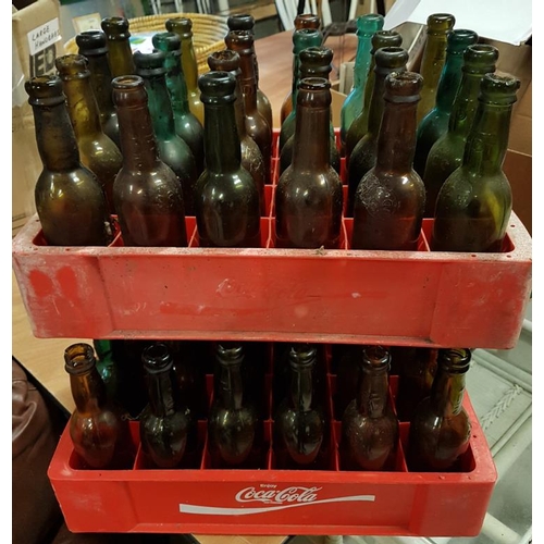 61 - Two Crates of Saorstat Eireann Coloured Bottles, c.48