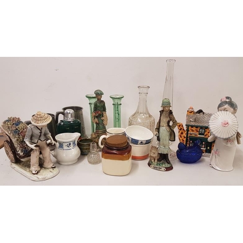 95 - Collection of Various Pottery, Figurines, Glass Wares and Tankards