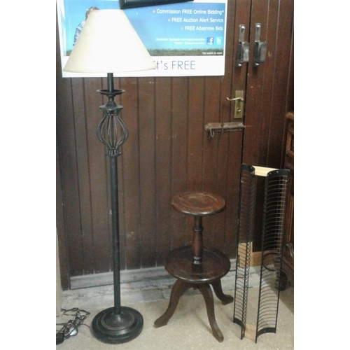 100 - Standard Lamp, CD Rack and Two-Tier Hall Stand