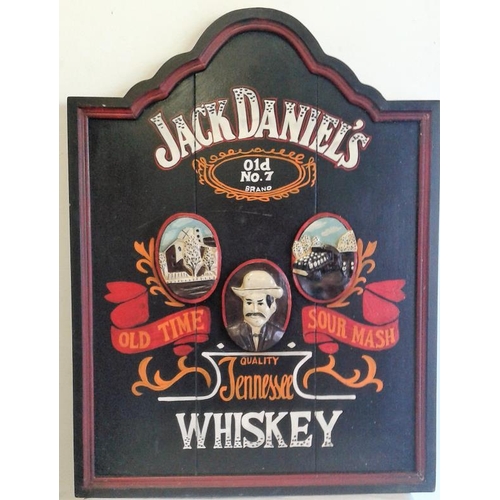 142 - Wooden 'Jack Daniels' Advertising Sign - 24 x 32ins