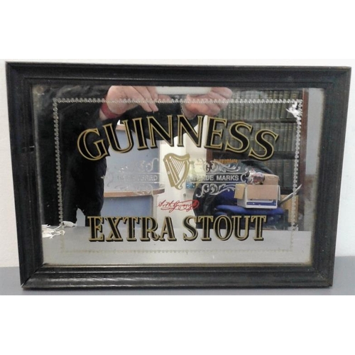 148 - 'Guinness Extra Stout' Advertising Mirror - 13 x 9ins