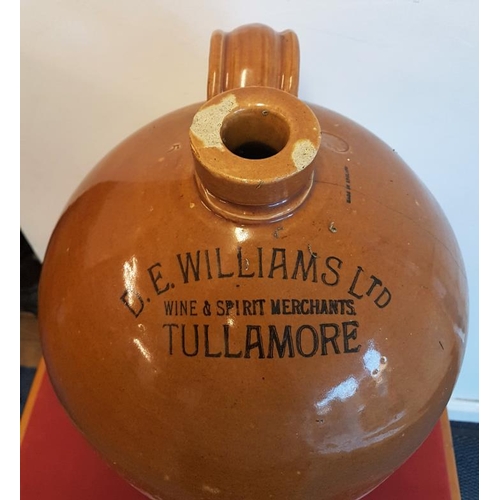 162 - DEW Williams, Wine & Spirit Merchants, Tullamore 5 Gallon Whiskey Jar, c.20in tall
