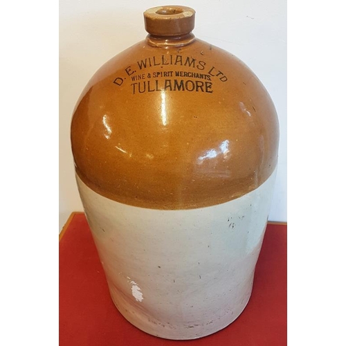 162 - DEW Williams, Wine & Spirit Merchants, Tullamore 5 Gallon Whiskey Jar, c.20in tall
