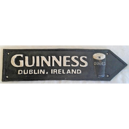 175 - 'Guinness, Dublin, Ireland' Cast Sign - 15.5 x 4ins