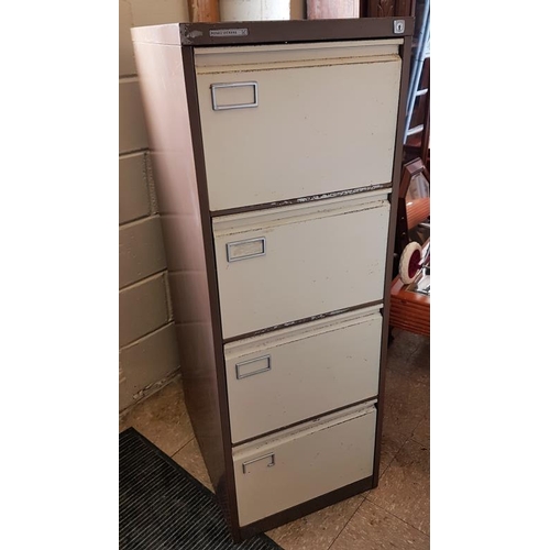 123 - Four Drawer Filing Cabinet with Key