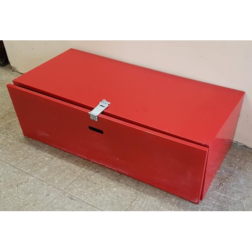 124 - Red Steel Tool Box/Drawer