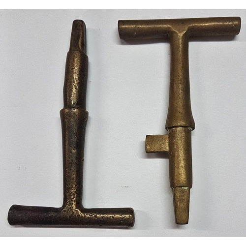 192 - Two Brass Railway Carriage Keys