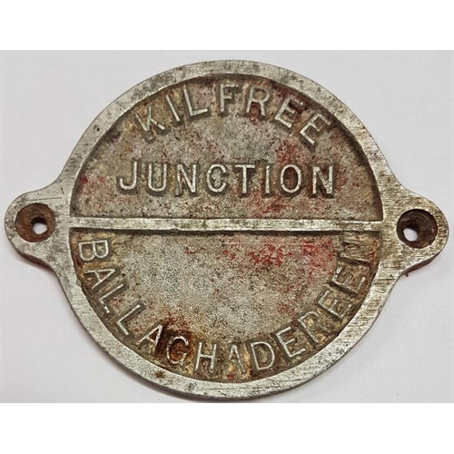 200 - Aluminium Plaque, Kilfree Junction - Ballaghadereen, c.10cm