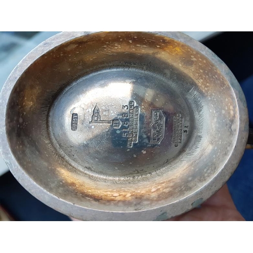 215 - Great Northern Railway Company, Ireland, Silver Plated Half Pint Sauce Boat by Walker and Hall