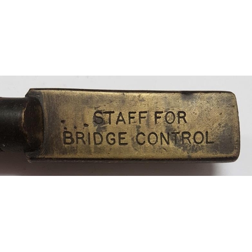 218 - Small Steel Staff, Staff For Bridge Control - Not To Be Used For Traffic Purposes, c.10.25in