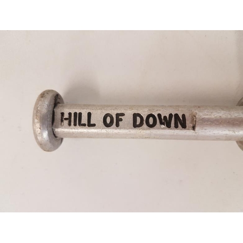229 - Small Aluminium Staff, Hill Of Down to Enfield - 10ins
