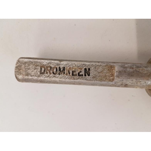 230 - Small Aluminium Staff, Pallas to Dromkeen - 10ins